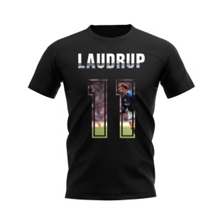Brian Laudrup Name and Number Rangers T-shirt (Black)