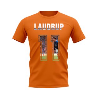 Brian Laudrup Name and Number Rangers T-shirt (Orange)