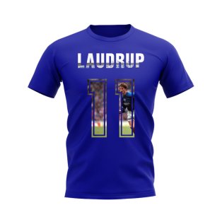 Brian Laudrup Name and Number Rangers T-shirt (Blue)