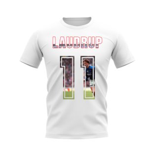 Brian Laudrup Name and Number Rangers T-shirt (White)