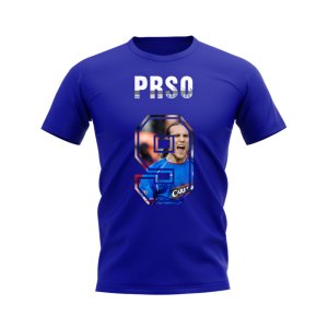 Dado Prso Name and Number Rangers T-shirt (Blue)