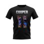 Davie Cooper Name and Number Rangers T-shirt (Black)