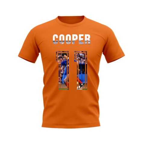 Davie Cooper Name and Number Rangers T-shirt (Orange)