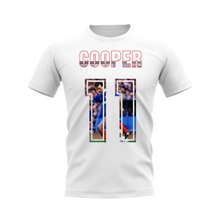 Davie Cooper Name and Number Rangers T-shirt (White)