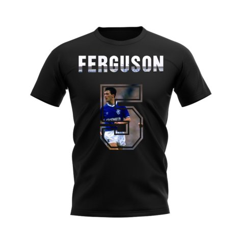 Derek Ferguson Name and Number Rangers T-shirt (Black)