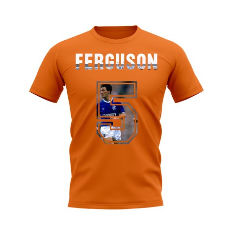 Derek Ferguson Name and Number Rangers T-shirt (Orange)