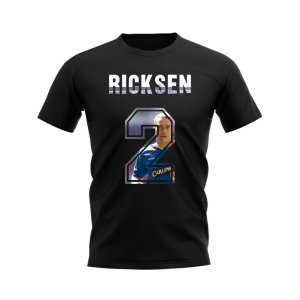 Fernando Ricksen Name and Number Rangers T-shirt (Black)
