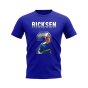 Fernando Ricksen Name and Number Rangers T-shirt (Blue)