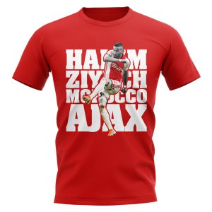 Hakim Ziyech Ajax T-Shirt (Red)