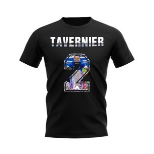 James Tavernier Name and Number Rangers T-shirt (Black)