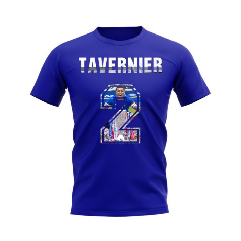James Tavernier Name and Number Rangers T-shirt (Blue)