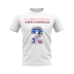James Tavernier Name and Number Rangers T-shirt (White)