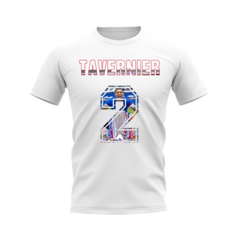 James Tavernier Name and Number Rangers T-shirt (White)