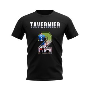 James Tavernier Trophy Walk Name and Number Rangers T-shirt (Black)