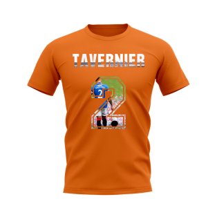 James Tavernier Trophy Walk Name and Number Rangers T-shirt (Orange)