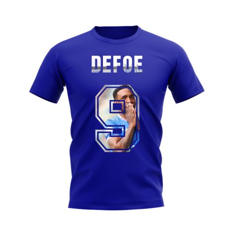 Jermain Defoe Name and Number Rangers T-shirt (Blue)