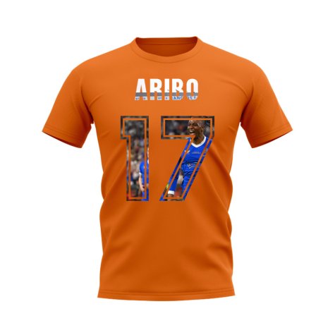 Joe Aribo Name and Number Rangers T-shirt (Orange)