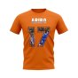 Joe Aribo Name and Number Rangers T-shirt (Orange)