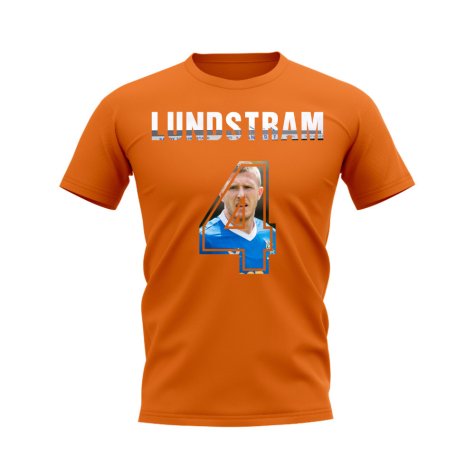 John Lundstram Name and Number Rangers T-shirt (Orange)