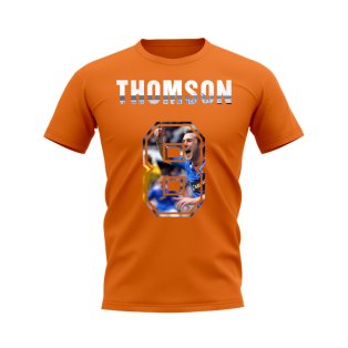 Kevin Thomson Name and Number Rangers T-shirt (Orange)