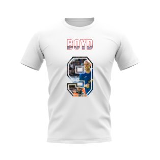 Kris Boyd Name and Number Rangers T-shirt (White)