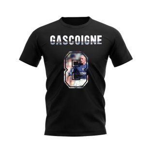 Paul Gascoigne Name and Number Rangers T-shirt (Black)