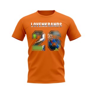 Peter Lovenkrands Name and Number Rangers T-shirt (Orange)