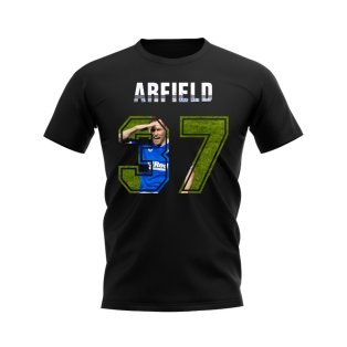 Scott Arfield Name and Number Rangers T-shirt (Black)
