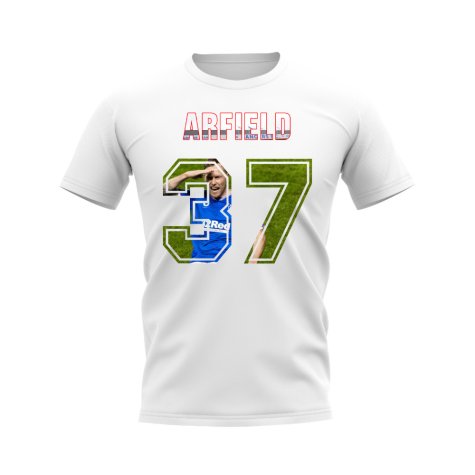 Scott Arfield Name and Number Rangers T-shirt (White)