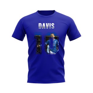 Steven Davis Name and Number Rangers T-shirt (Blue)