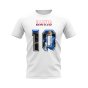 Steven Davis Name and Number Rangers T-shirt (White)
