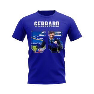 Steven Gerrard Name and Number Rangers T-shirt (Blue)
