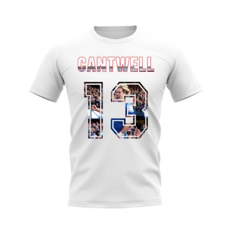 Todd Cantwell Name and Number Rangers T-shirt (White)