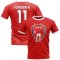 Lucas Torreira Arsenal Crest Ringer Tee (Red)