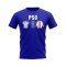 PSG 1999-2000 Retro Shirt Text T-shirt (Blue)