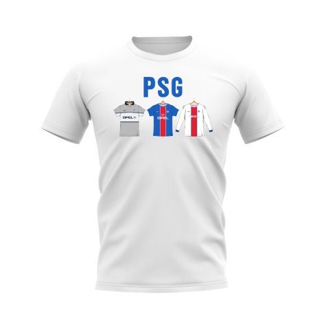 PSG 1999-2000 Retro Shirt Text T-shirt (White)