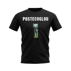 Ange Postecoglou Name And Number Celtic T-Shirt (Black)