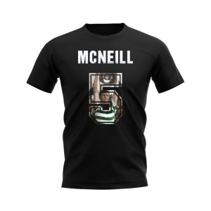 Billy McNeill Name And Number Celtic T-Shirt (Black)