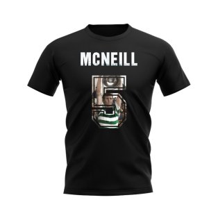 Billy McNeill Name And Number Celtic T-Shirt (Black)