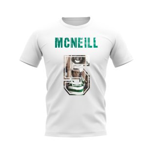 Billy McNeill Name And Number Celtic T-Shirt (White)
