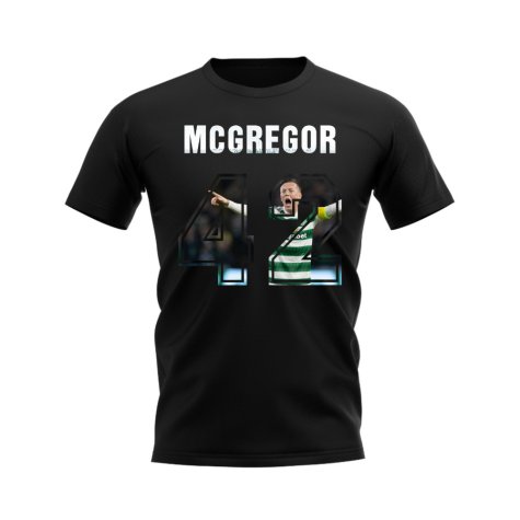 Callum McGregor Name And Number Celtic T-Shirt (Black)