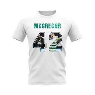 Callum McGregor Name And Number Celtic T-Shirt (White)