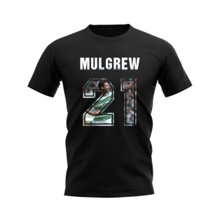 Charlie Mulgrew Name And Number Celtic T-Shirt (Black)