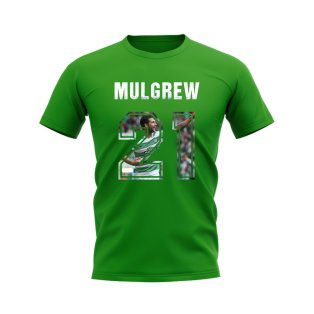 Charlie Mulgrew Name And Number Celtic T-Shirt (Green)
