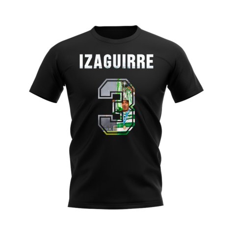 Emilio Izaguirre Name And Number Celtic T-Shirt (Black)