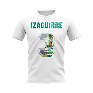 Emilio Izaguirre Name And Number Celtic T-Shirt (White)
