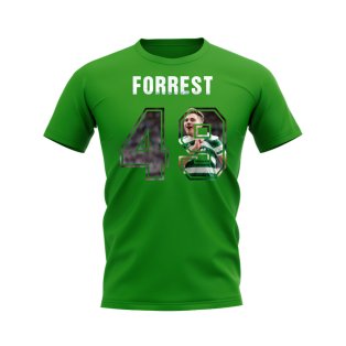 James Forrest Name And Number Celtic T-Shirt (Green)