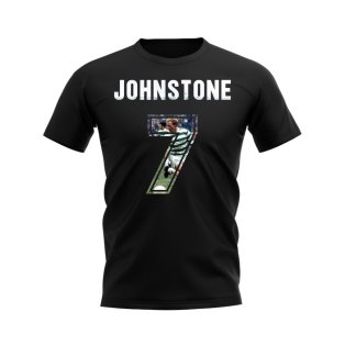 Jimmy Johnstone Name And Number Celtic T-Shirt (Black)