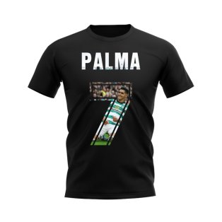 Luis Palma Name And Number Celtic T-Shirt (Black)