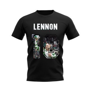 Neil Lennon Name And Number Celtic T-Shirt (Black)